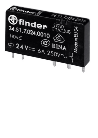 Relé 345170240010 Finder 6a 24vdc 1 Contato Reversível 023.170