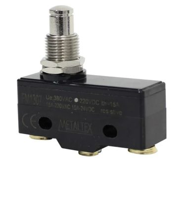 FM1307 CHAVE FIM DE CURSO MINIATURA ATUADOR PINO COM ROSCA PARA PAINEL I08149 METALTEX 018.423