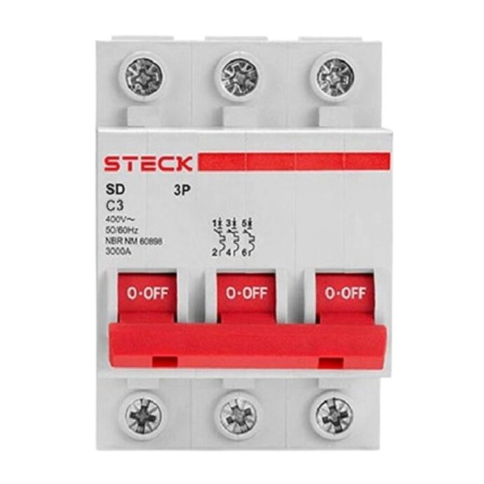 DISJUNTOR SERIE SD63 02A 3P CURVA C 3KA SDD63C02 004.832