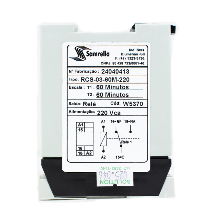 RELE CICLICO RCS-03-60M-220 ALIM 220VCA T1 T2 5370 025.046