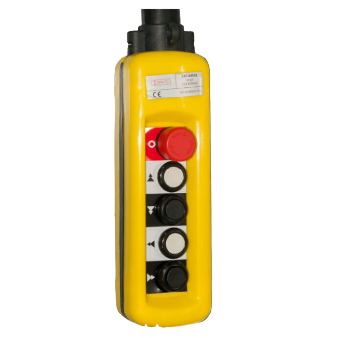 BOTOEIRA IND PENDENTE 4 BOTOES C/ EMERG 1 VELOCIDADE 4295 028.050