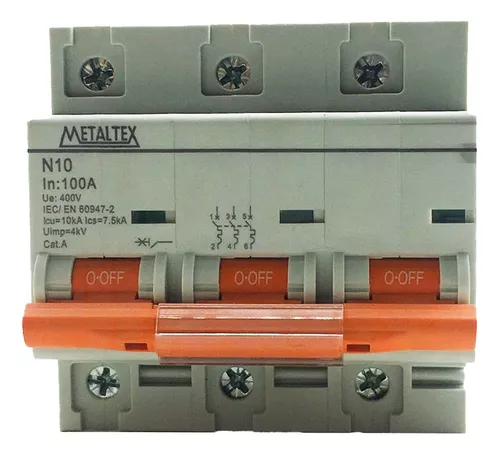 MINI DISJUNTOR 10KA 3 POLOS 100A N10-3P100 I19433 004.071