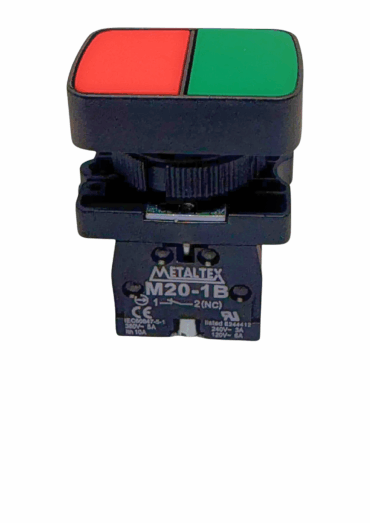 BOTAO DUPLO 22MM VD/AM 1NA+1NF P20APL-1C I23264 009.052