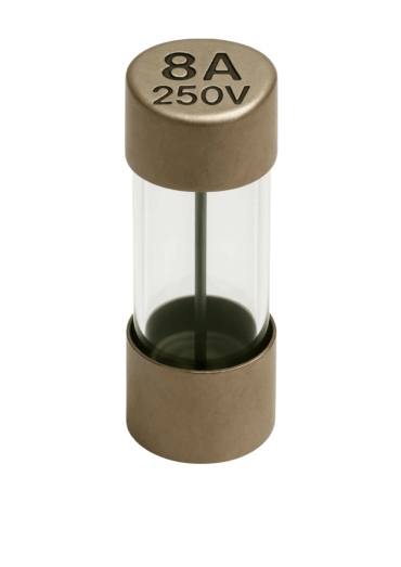 FUSIVEL DE VIDRO 5X20 RAP 8A 250V V-20AGKF 8A 2502V 047.011