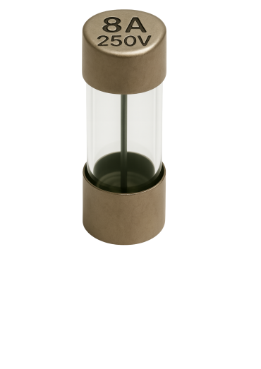 FUSIVEL DE VIDRO 5X20 RAP 8A 250V V-20AGKF 8A 2502V 047.011
