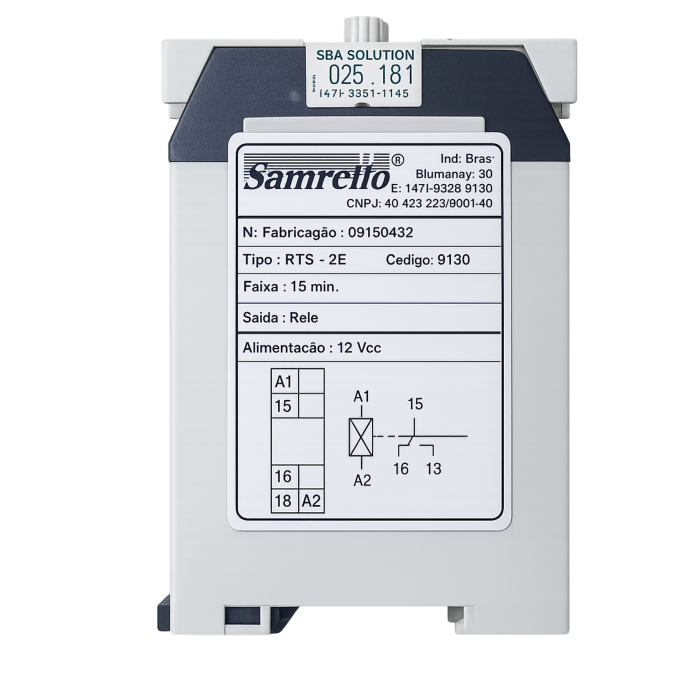 RELE TEMP 15M 12VCC RTS-2E ENER SAM 025.181