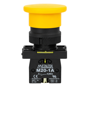 BOTÃO EMERGENCIA PULSO AMARELO P20BMR-Y-1A MTX 011.065