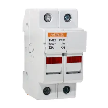 PORTA FUSIVEL 10X38MM 2 POLOS FH322 I16004 013.002