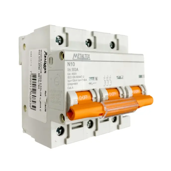 DISJUNTOR MINI 80A 3 POLOS CURVA C N10-3P80 I19435 004.070