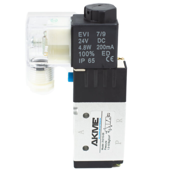 VALVULA SOL/MOLA 3/2 1/4″BSPP 24VCC 3V210-08DC24V 500.017