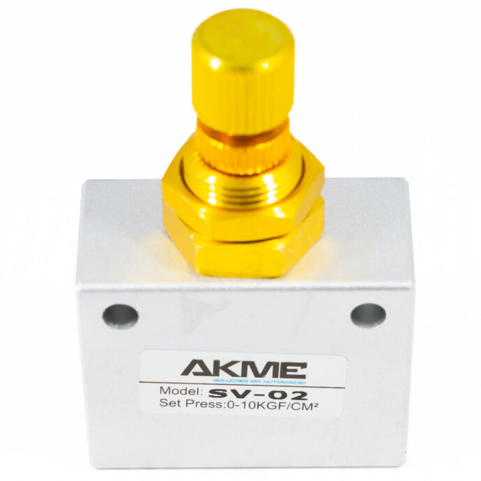 VALVULA CONTROLE FLUXO RETA 1/4″ SV-02 500.110