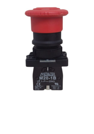 BOTAO EMERG C/TRAVA 22MM VM 1NF P20AKR-R-1B I23269 011.051