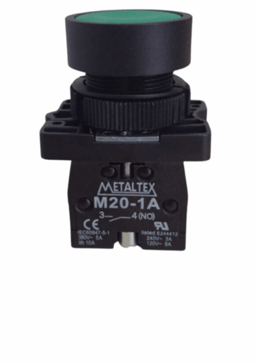 BOTAO PULSO FACEADO 22MM VD 1NA P20AFR-G-1A I23237 008.154