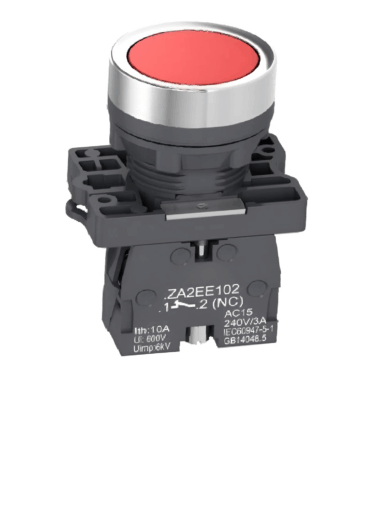 BOTÃO RETORNO 22MM MOLA VERMELHO NF 008.326