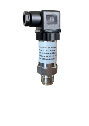 TRANSMISSOR PRESSÃO 0 A 800MMCA 4-20MA ROSCA 1/2 BSP 040.084