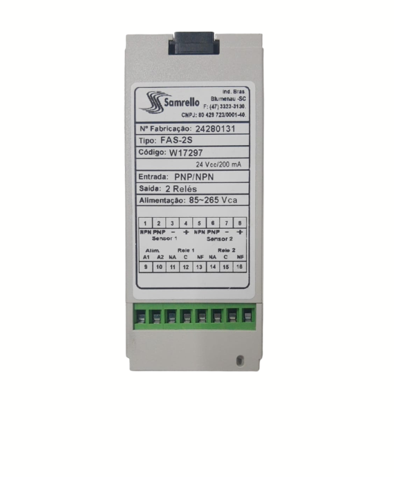 FONTE ALIM P/ SENSOR DUPLA FAS-2S PR/ 2SENSORES NPN/PNP 17297 021.071