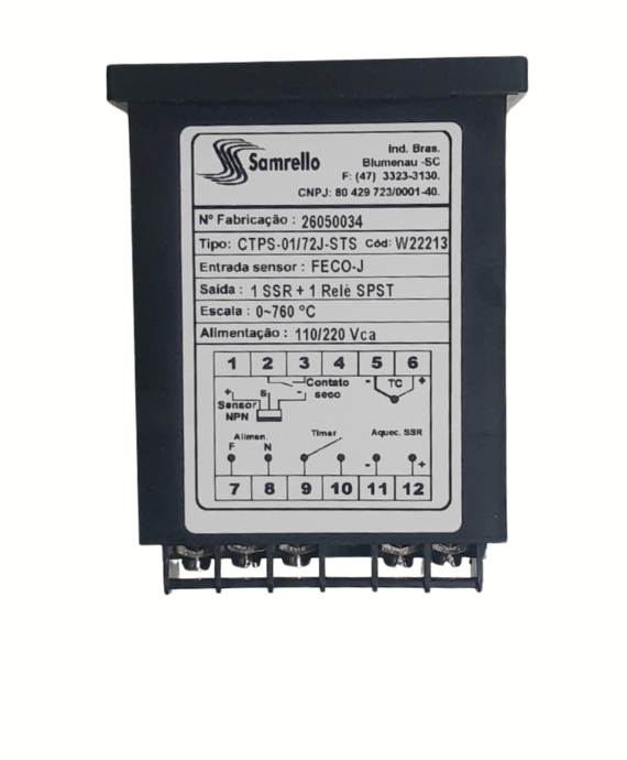 CONTROLADOR TEMP MICROP CTPS-01/72J-STS 110/220VCA 2213 025.064