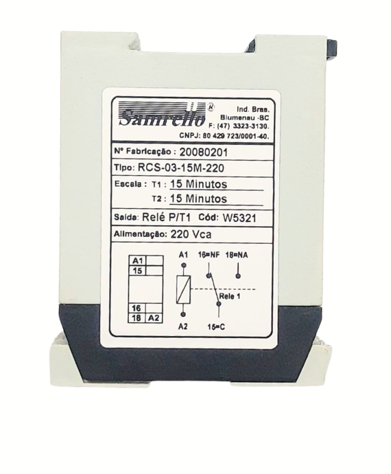 RELE TEMPORIZADOR CICLICO RCS-03-15M-220 T1 T2 5321 SAM 025.052