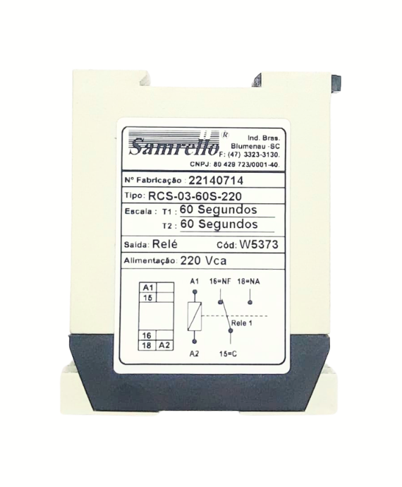 RELE CICLICO RCS-03-60S-220 ALIM 220VCA T1 T2 5373 025.045
