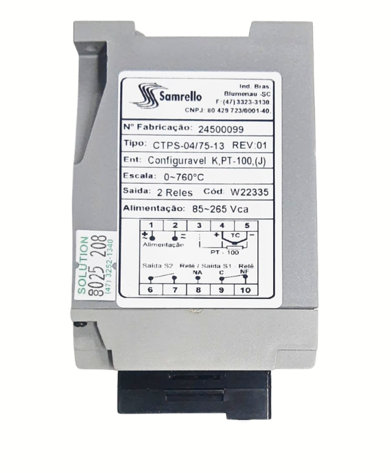 CONTROLADOR TEMP MICROP CTPS-04/75-13 ALIM 85-265VCA 22335 025.208