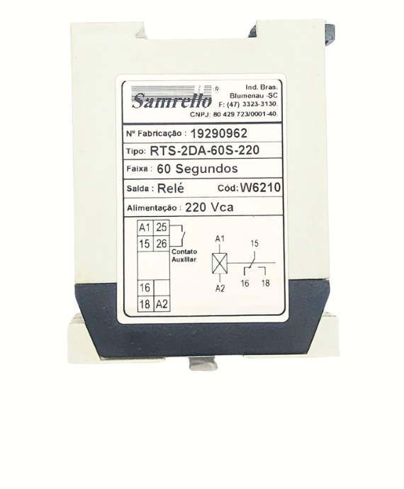 RELE TEMP 60S 220VCA RTS-2DA BOTÃO PARTIDA 6210 025.217