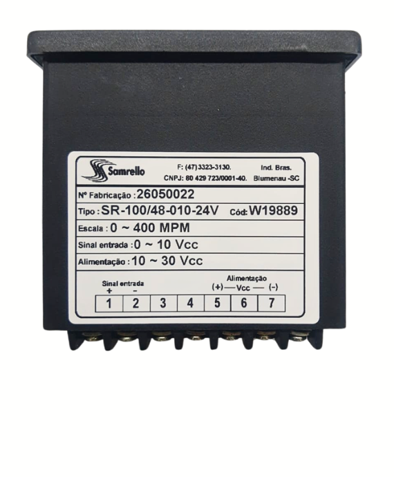 INDICADOR GR. DIG 0-400MPM DIG SR-100/48 ALIM 10A30VCC 19889 031.055