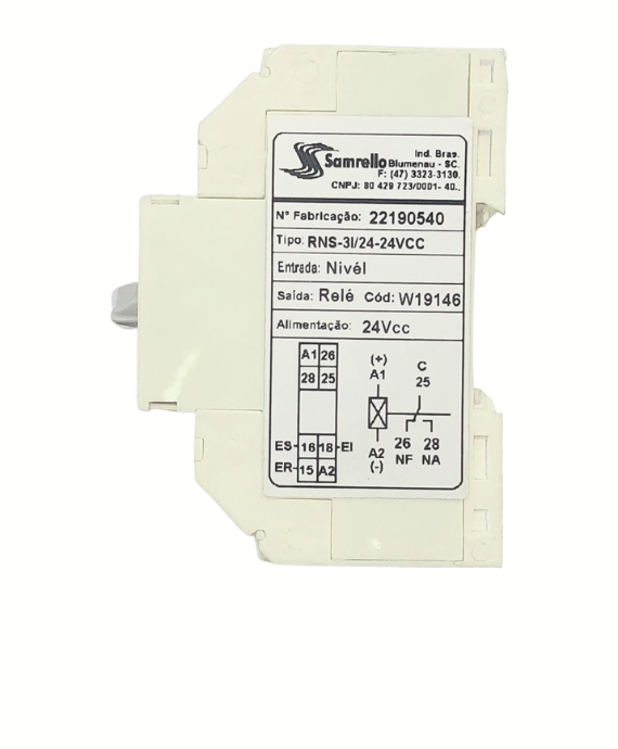 RELE NIVEL RNS-3I/24-24VCC INF ALIM 24VCC 19146 024.058