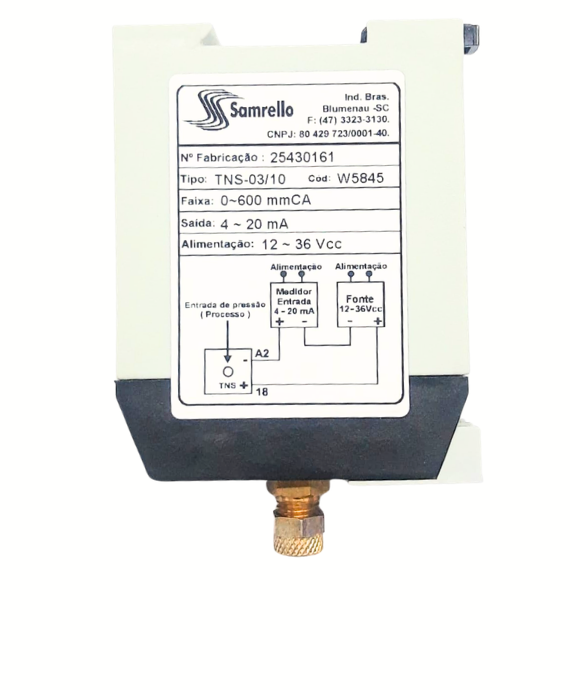 TRANSMIS. NIVEL/PRESS.TNS-03/10 ALIM 12-36VCC ATE 600MMCA 5845 040.002