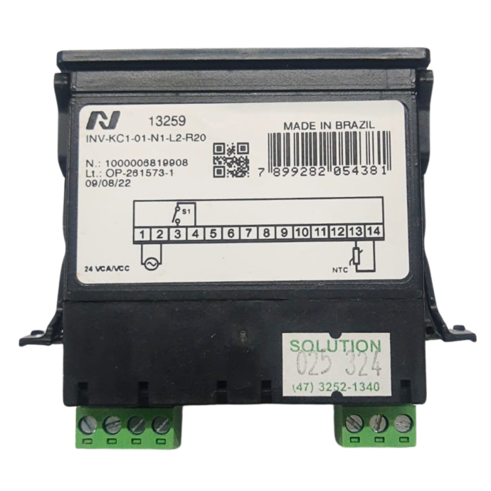 CONTOLADOR DIG TEMP INV-KC KC1-01-N1-L2-R20 24V 13259 025.324