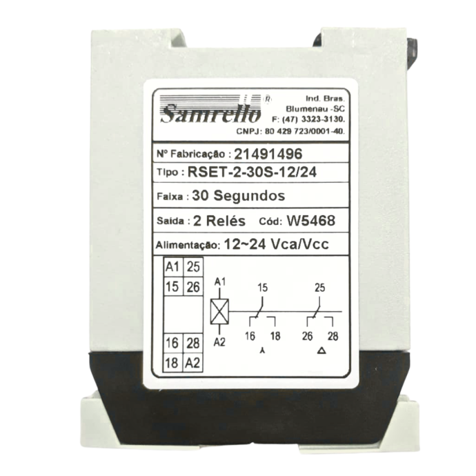 RELE TEMP RSET-2-30S-12/24 VCA/VCC EST TRIÂNGULO 5468 025.160