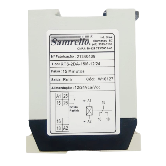 RELE TEMPORIZADOR RTS-2DA-15M-12/24 12/24VCC/VCA 18127 025.275