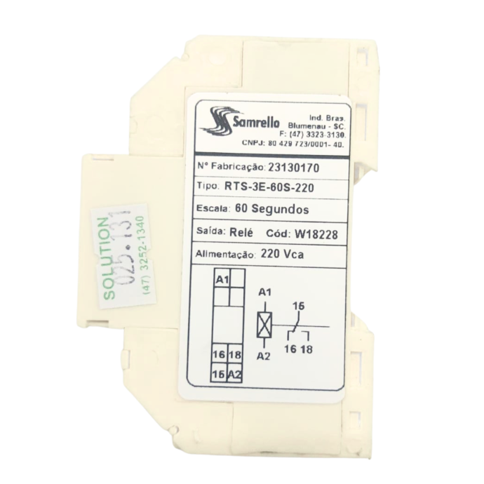 RELE TEMP RTS-3E-60S-220 RETARDO NA ALIM 220VCA 18228 025.131