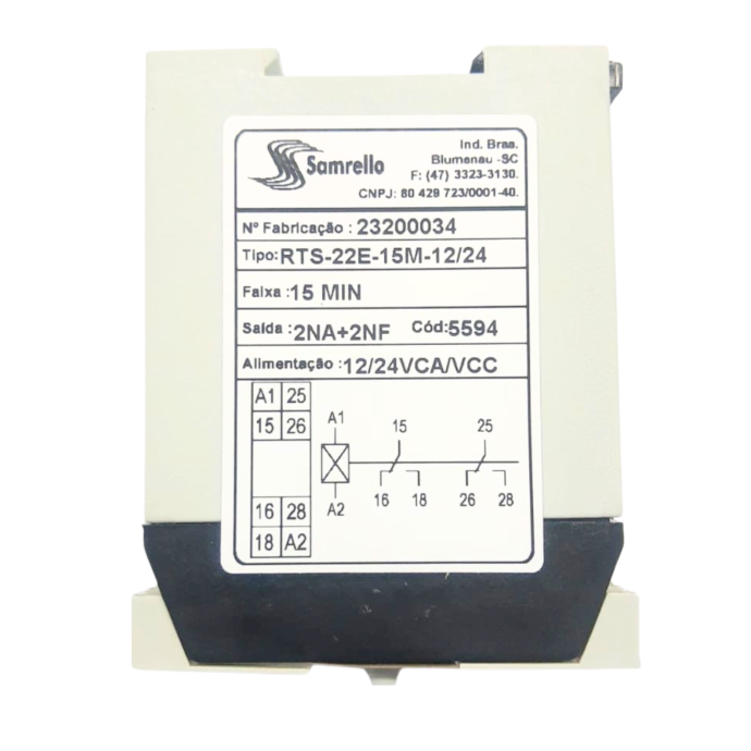 RELE TEMP 15M 2NA-2NF 12-24VCC RTS-22E-15M-12/24 5594 025.156