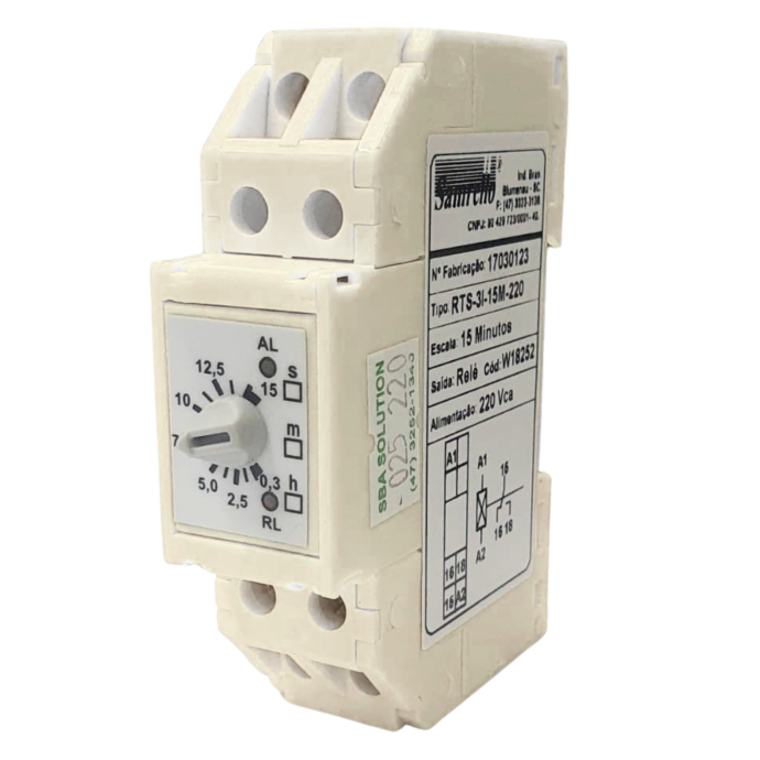 RELE TEMP 15M 220VCA RTS-3I PULSO SAM 025.220