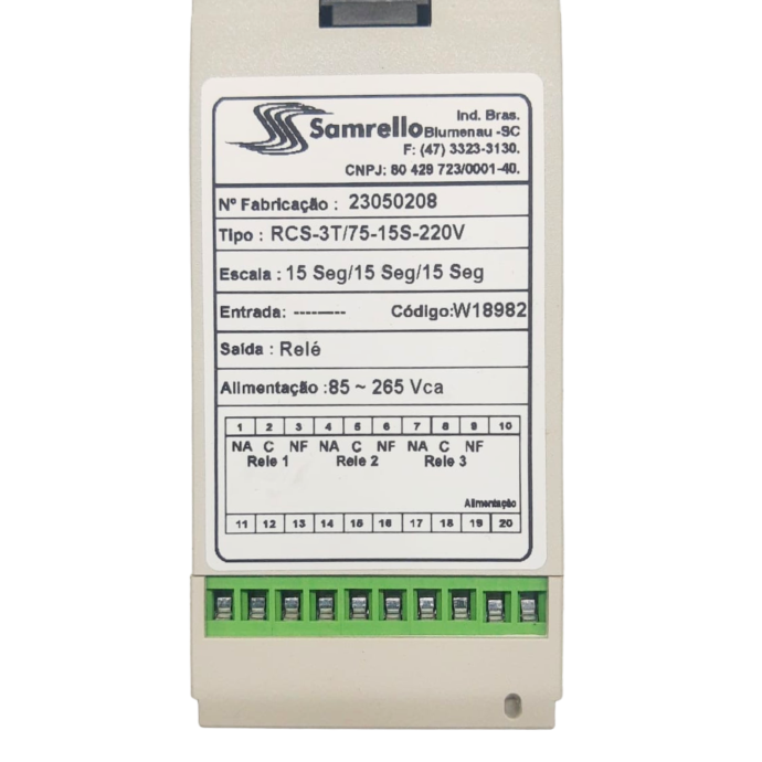 RELE CICLICO 3T RCS-3T/75-220V T1,T2,T3 15S 18982 025.047