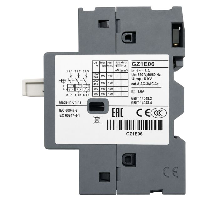 DISJUNTOR TERMOMAGNETICO TESYS GZ1E1 9-14 GZ1E16 003.122