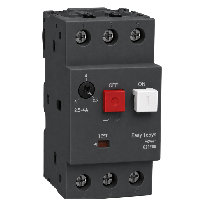 DISJUNTOR MOTOR 2,5 A 4A TESYS GZ1E 1-1. GZ1E08 003.119
