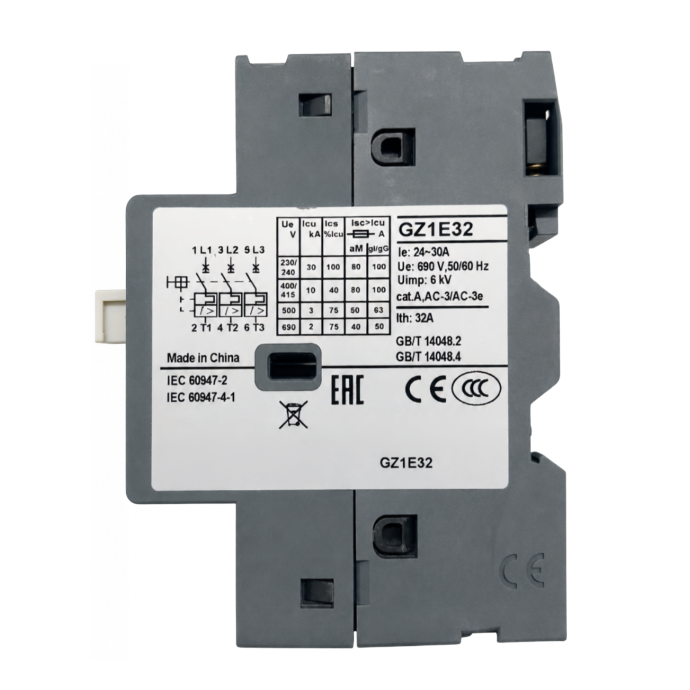 DISJUNTOR TERMOMAGNETICO TESYS GZ1E 24-3 GZ1E32 003.124