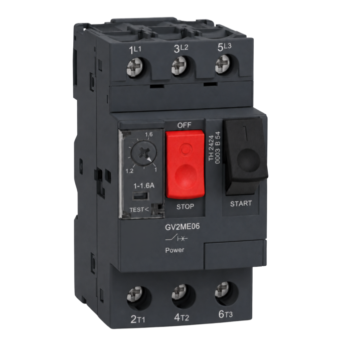 DISJUNTOR TERMOMAGNETICO TESYS GV2 1-1.6A GV2ME06 003.018