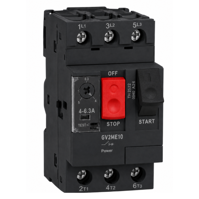 DISJUNTOR TERMOMAGNETICO TESYS GV2 4-6,3 GV2ME10 003.021