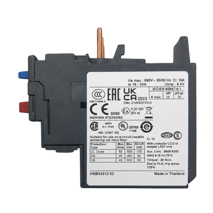 RELE TERMICO TESYS D 16-24A 1NA+1NF LRD22 022.046