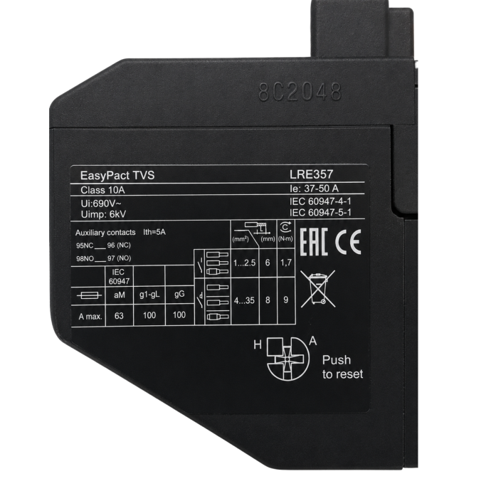 RELE TERMICO TESYS E CLASE 10 37-50A 1NA+1NF LRE357 022.001