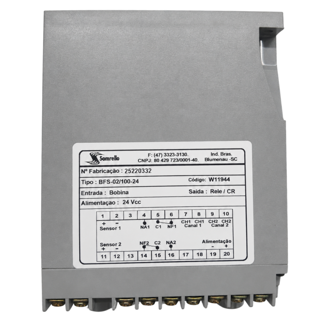 RELE BUSCA CUSTURA BFS-02/100-24 2 CANAIS 24VCC 11944 084.008