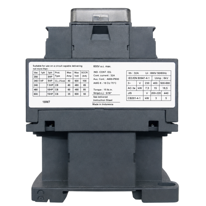 CONTATOR TRIPOLAR 18A 1NA+1NF 220VCA LC1D18M7 0001.026