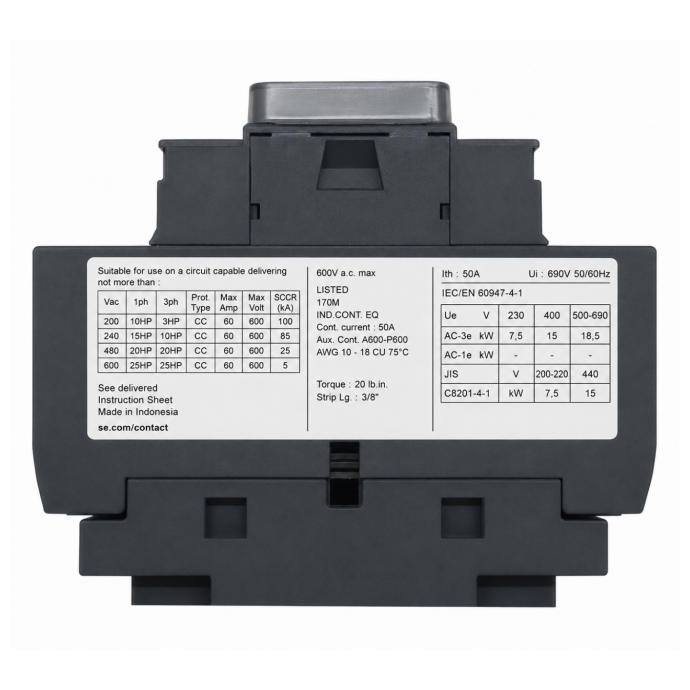 CONTATOR 3P 32A MENORQ 440V B.ACD 24-60V LC1D32BNE 001.173