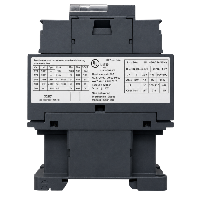CONTATOR TRIPOLAR 32A 1NA+1NF 24VCA LC1D32B7 001.048