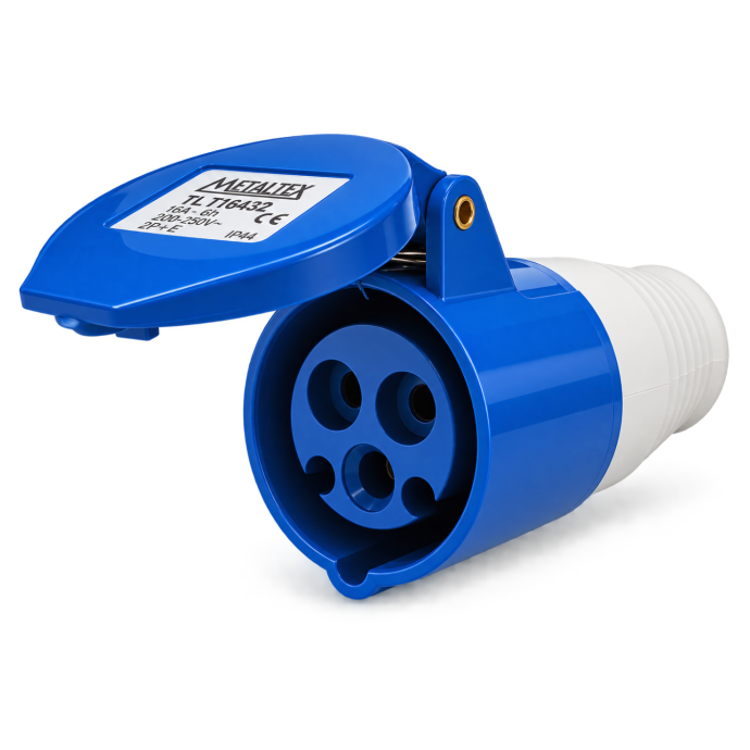 PLUG FEMEA 16A 2P-E-6H AZUL TLT16432 I15327 027.617