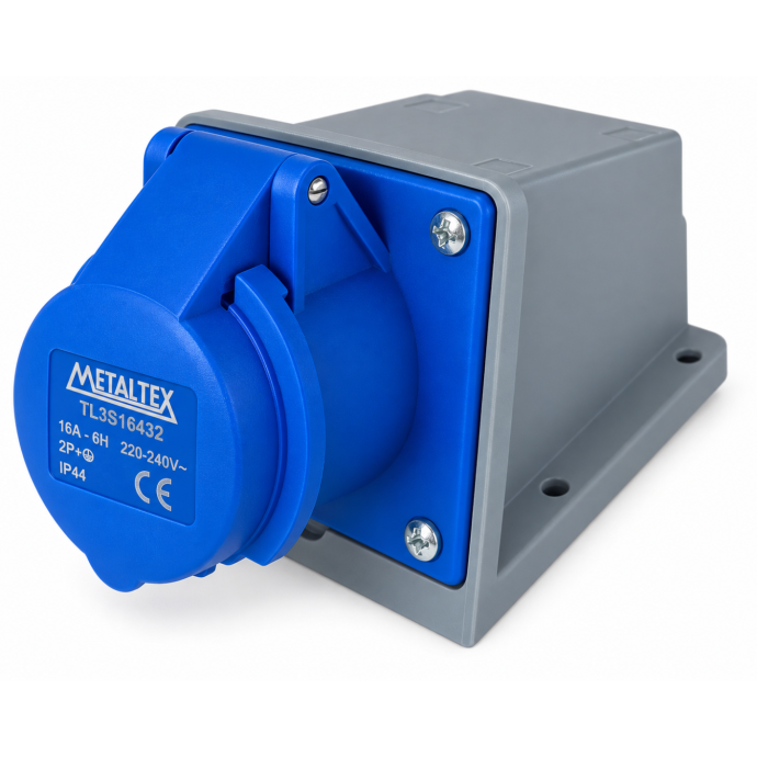 TOMADA SOBREPOR 16A 2P+E-6H AZ TLS16432 I15314 MTX 027.530
